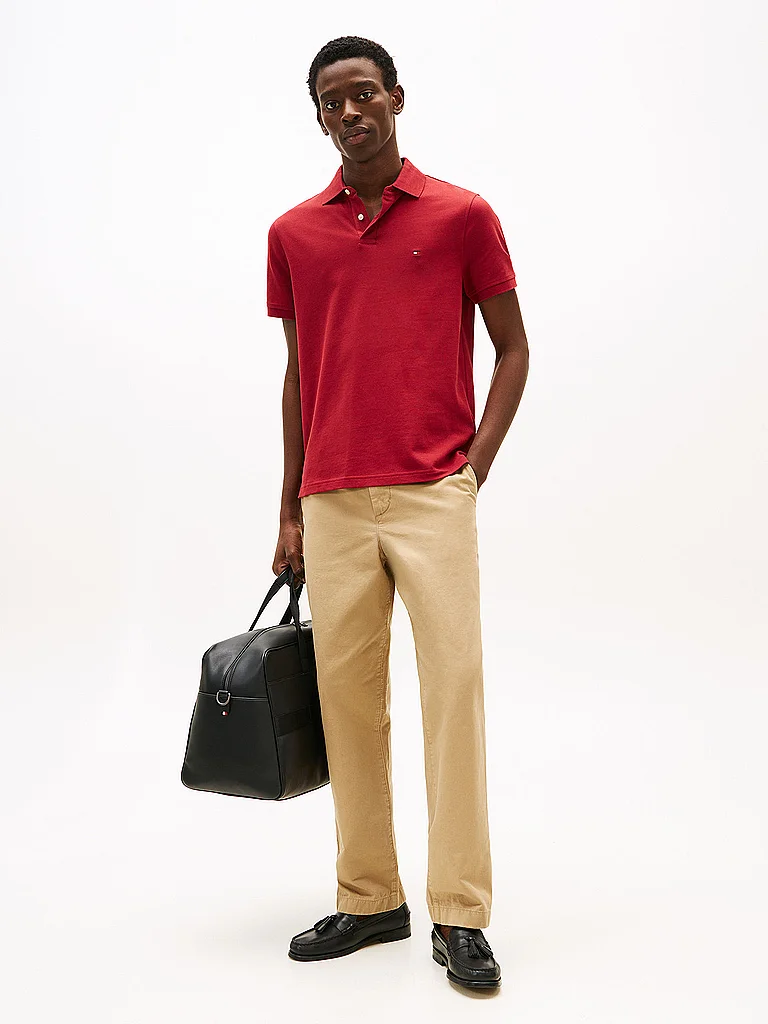 Tommy Hilfiger Herren Poloshirt Dunkelrot XL 5